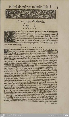 Cap. I. - Caput quintum.