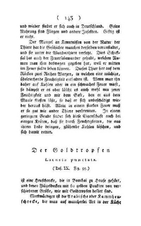 ¬Der¬ Goldtropfen : Lacusta punctata ; (Taf. IX, Fig. 55)
