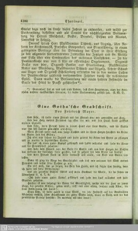 Eine Gotha'sche Grabschrift