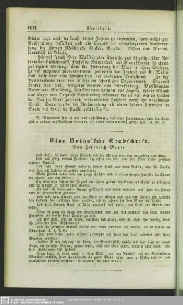 Eine Gotha'sche Grabschrift