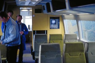 Transrapid-Teststrecke: Innenraum Transrapid: Internationale Verkehrsausstellung Hamburg