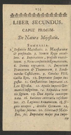 Caput Primum. De Natura Majestatis.