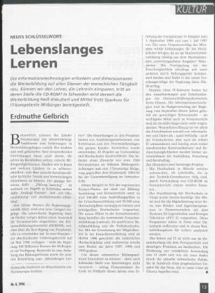 Neues Schlüsselwort: Lebenslanges Lernen