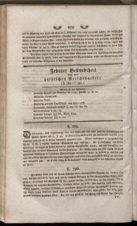 Zehnter Bestandtheil von der peinlichen Gerichtbarkeit (§. 789-797) – Zwanzigster Bestandtheil von der Landtrauer und dem Geläute (§. 861, 862)