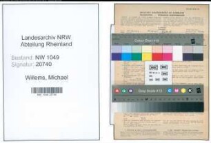 Entnazifizierung Michael Willems , geb. 17.03.1909 (Apotheker)
