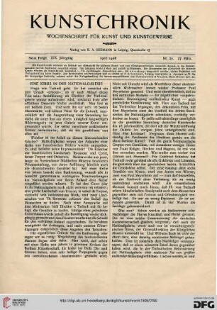 Heft 20 (27. März 1908)