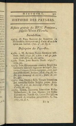 Histoire Des Pays-Bas.