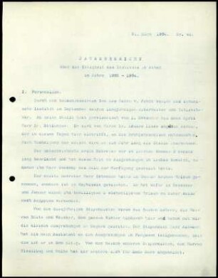 Jahresbericht über die Tätigkeit des Instituts in Athen im Jahre 1903-1904