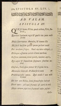 384-405, Epistola XV.