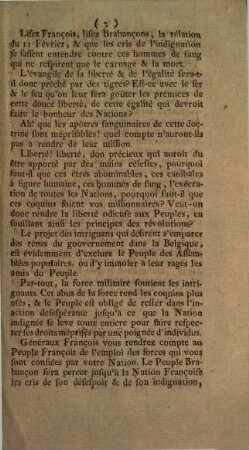 Concernant les Assemblées Primaires en Brabant après la scène tragique du 11 Février 1793, arrive à Mons en Heinaut