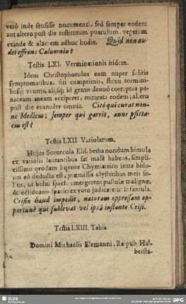 Testis LXII Variolarum