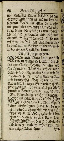 Beym Hinzugehen.