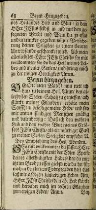 Beym Hinzugehen.
