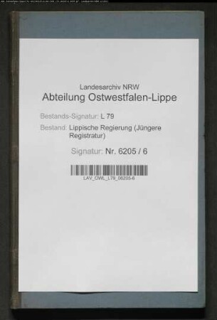 Vorstellungslisten des Aushebungsbezirks Detmold, Band 1