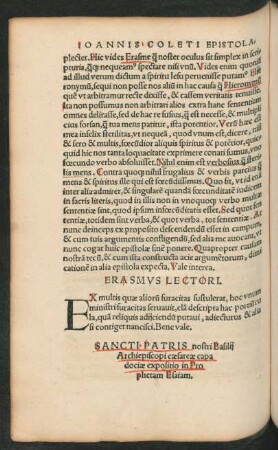 Sancti Patris nostri Basilii Archiepiscopi caesareae capadociae expositio in Prophetam Esaiam.