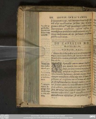 De Capellis Monachorum, Titulus XXII.