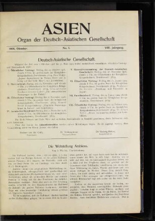Deutsch-Asiatische Gesellschaft.