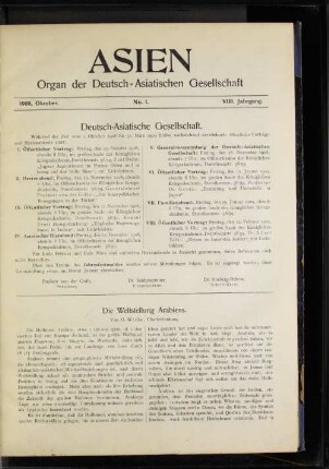 Deutsch-Asiatische Gesellschaft.