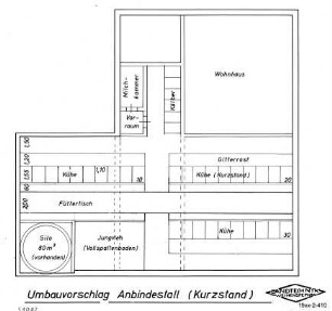 Umbauvorschlag Anbindestall (Kurzstand)