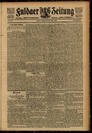 Ausgabe vom Freitag, den 21. Juni 1907.