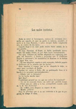 Los malos instintos.