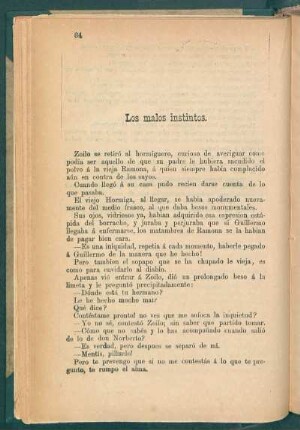 Los malos instintos.