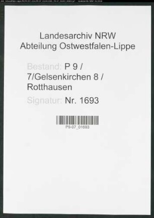 Sterberegister Standesamt Gelsenkirchen 8 Rotthausen