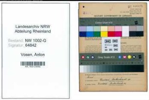 Entnazifizierung Anton Vosen, geb. 17.04.1894 (Anstreicher)