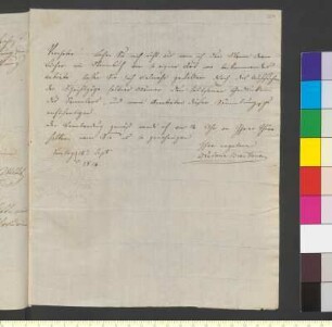 Brief von Brentano, Johanna Antonia Josepha an Goethe, Johann Wolfgang von