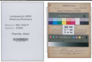 Entnazifizierung Albert Paprotta , geb. 25.05.1901 (Bahnbeamter)