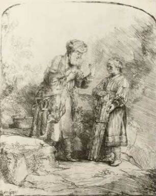 Abraham und Isaak vor dem Opfer