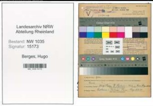 Entnazifizierung Hugo Berges , geb. 24.10.1898 (Steiger)