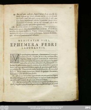 Medicatio Viri, Ephemera Febri Laborantis.