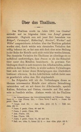 Über das Thallium