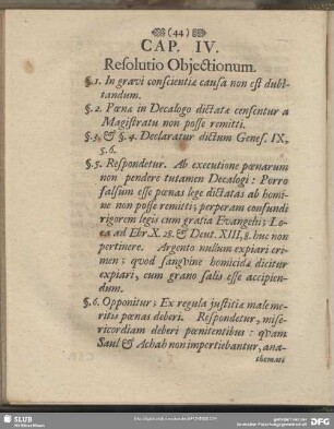 Cap. IV. Resolutio Obiectionum