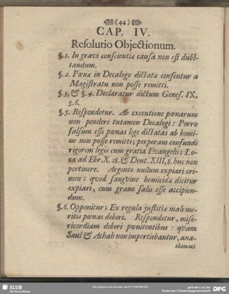 Cap. IV. Resolutio Obiectionum