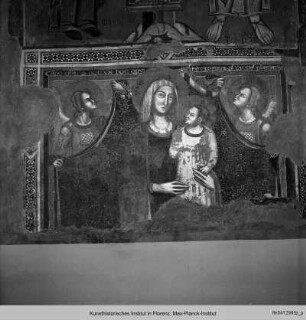 Fresken mit Geißelung und Kreuzigung Christi