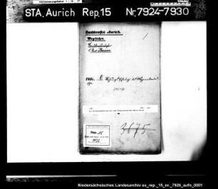 Die Rechnungsführung bei dem Wegeverband des Amtes Berum