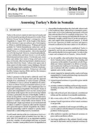 Assessing Turkey's role in Somalia