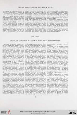 Problem importów w polskim rzemiośle artystycznym