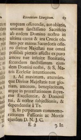 67-78, 1. Ad maximam, aeternàmque Divinae Majestatis tuae gloriam, ...