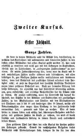 Zweiter Kursus.
