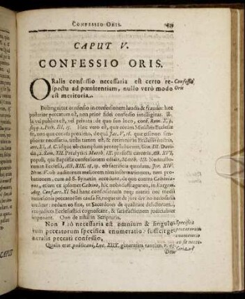 Caput V. Confessio Oris.