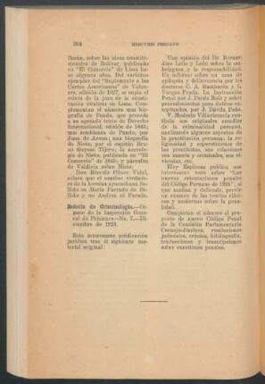 Boletín de crimonología