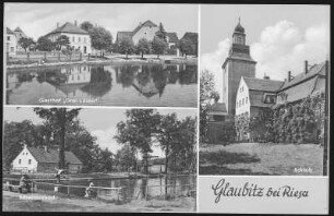 Glaubitz. Gasthof, Schwimmbad, Schloss