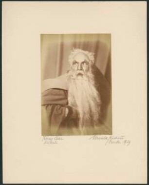 Bruno Decarli in der Titelrolle aus "König Lear" von William Shakespeare. Dresden: Schauspielhaus, 14.11.1926