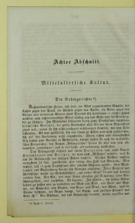Achter Abschnitt. Mittelalterliche Kultur