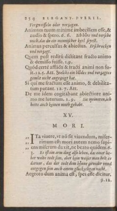 XV. Mori.