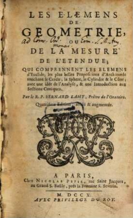 Les élémens de géométrie