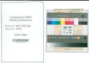 Entnazifizierung Max Ulrich , geb. 14.08.1885 (Bankinspektor)